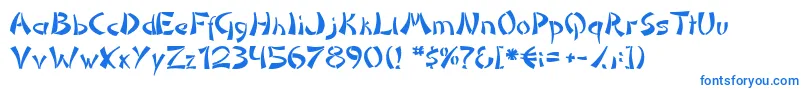 DomoaregatoNormal Font – Blue Fonts on White Background