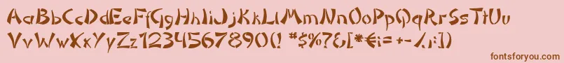 DomoaregatoNormal Font – Brown Fonts on Pink Background