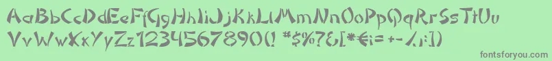 DomoaregatoNormal Font – Gray Fonts on Green Background
