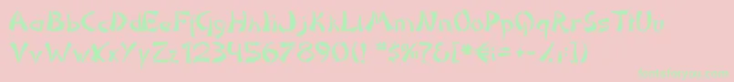 DomoaregatoNormal Font – Green Fonts on Pink Background