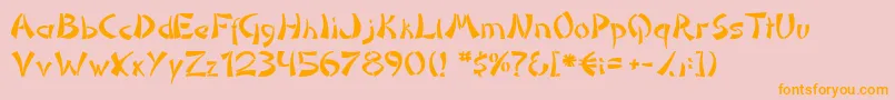 DomoaregatoNormal Font – Orange Fonts on Pink Background