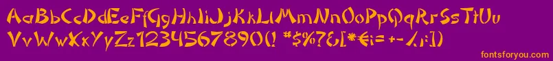DomoaregatoNormal Font – Orange Fonts on Purple Background