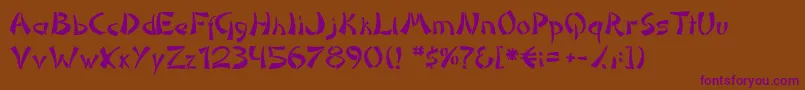 DomoaregatoNormal Font – Purple Fonts on Brown Background