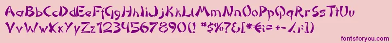 DomoaregatoNormal Font – Purple Fonts on Pink Background
