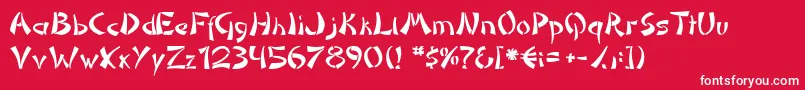 DomoaregatoNormal Font – White Fonts on Red Background