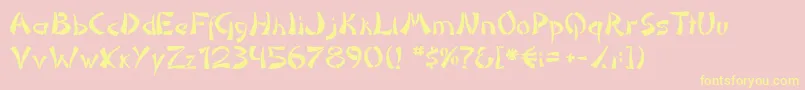 DomoaregatoNormal Font – Yellow Fonts on Pink Background