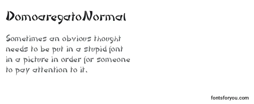 Review of the DomoaregatoNormal Font