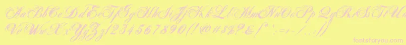 AntonellaScriptXBold Font – Pink Fonts on Yellow Background