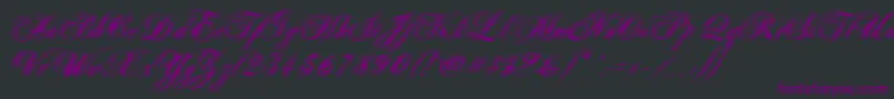 AntonellaScriptXBold-fontti – violetit fontit mustalla taustalla
