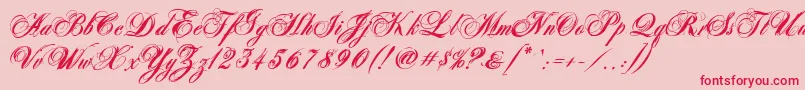 Шрифт AntonellaScriptXBold – красные шрифты на розовом фоне