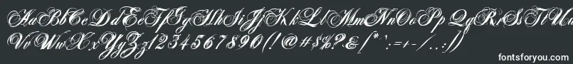 AntonellaScriptXBold Font – White Fonts on Black Background