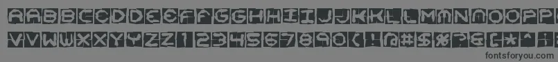 Mima4x4o-Schriftart – Schwarze Schriften auf grauem Hintergrund
