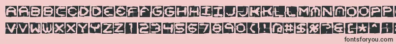 Mima4x4o Font – Black Fonts on Pink Background