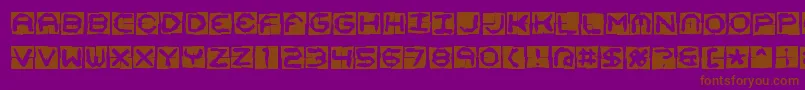 Mima4x4o Font – Brown Fonts on Purple Background