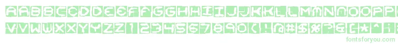 Mima4x4o-Schriftart – Grüne Schriften auf weißem Hintergrund