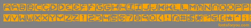 Mima4x4o Font – Orange Fonts on Gray Background