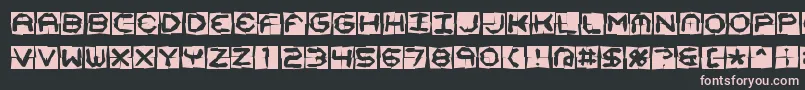 Mima4x4o Font – Pink Fonts on Black Background