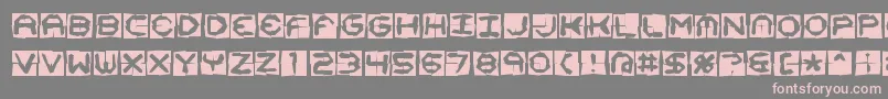 Mima4x4o Font – Pink Fonts on Gray Background