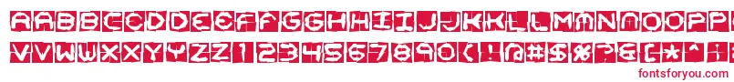 Шрифт Mima4x4o – красные шрифты на белом фоне