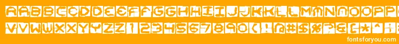 Mima4x4o Font – White Fonts on Orange Background