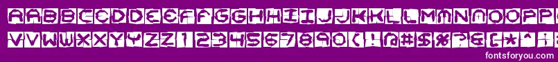Mima4x4o Font – White Fonts on Purple Background