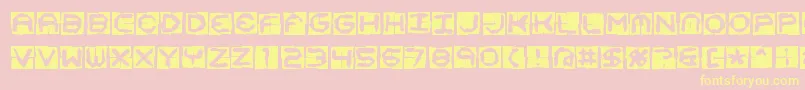 Mima4x4o Font – Yellow Fonts on Pink Background