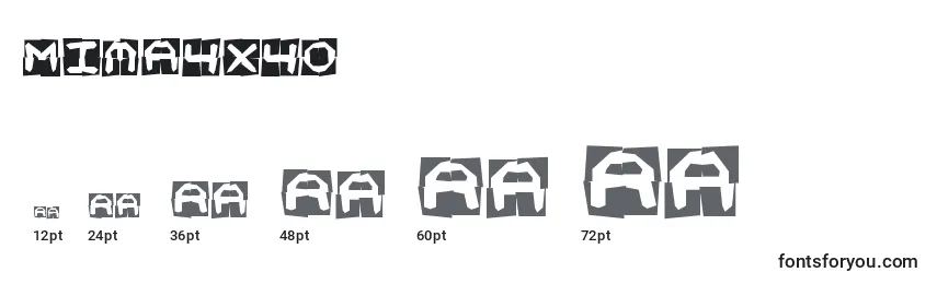 Размеры шрифта Mima4x4o