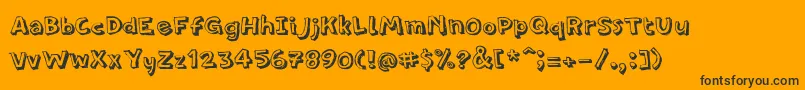 PfamateurShadow Font – Black Fonts on Orange Background