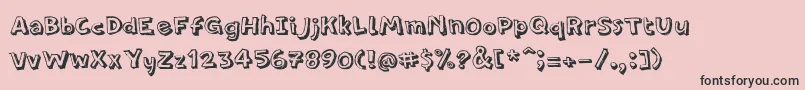 PfamateurShadow Font – Black Fonts on Pink Background