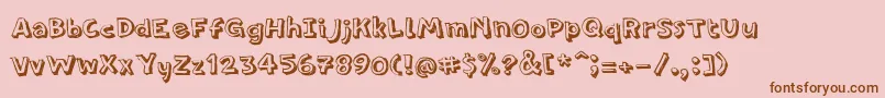 PfamateurShadow Font – Brown Fonts on Pink Background