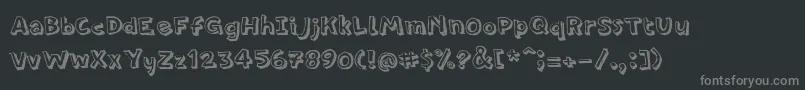 PfamateurShadow-Schriftart – Graue Schriften auf schwarzem Hintergrund
