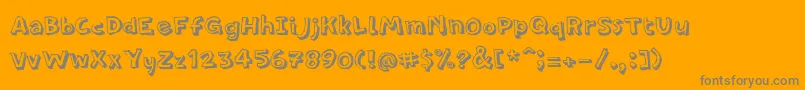 PfamateurShadow Font – Gray Fonts on Orange Background