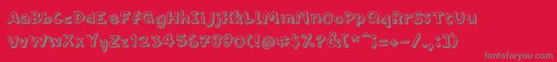 PfamateurShadow Font – Gray Fonts on Red Background