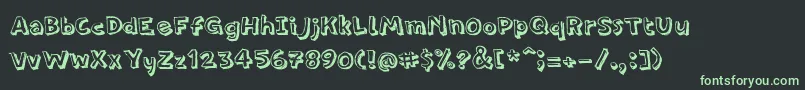 Шрифт PfamateurShadow – зелёные шрифты на чёрном фоне