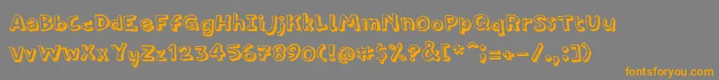 PfamateurShadow Font – Orange Fonts on Gray Background