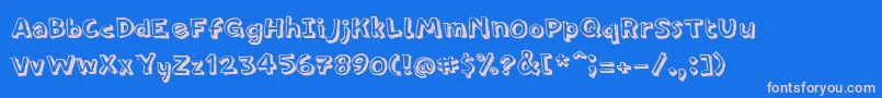 More about PfamateurShadow Font PfamateurShadow Font – Pink Fonts on Blue Background