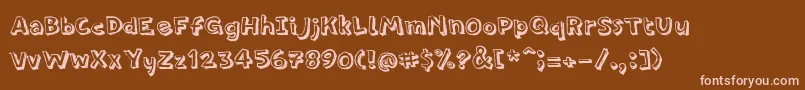 PfamateurShadow Font – Pink Fonts on Brown Background