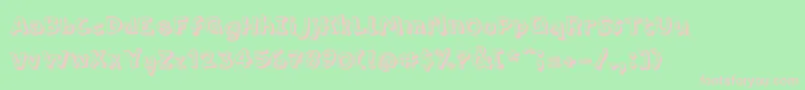 PfamateurShadow-Schriftart – Rosa Schriften auf grünem Hintergrund