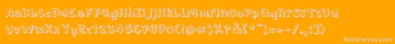 PfamateurShadow Font – Pink Fonts on Orange Background