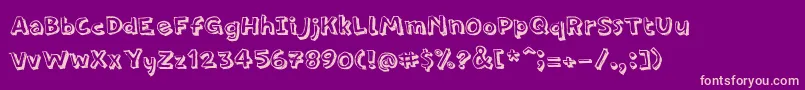 PfamateurShadow Font – Pink Fonts on Purple Background