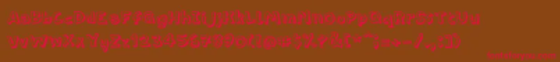 PfamateurShadow Font – Red Fonts on Brown Background