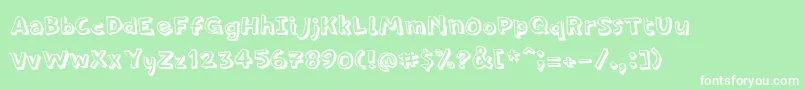 Шрифт PfamateurShadow – белые шрифты на зелёном фоне