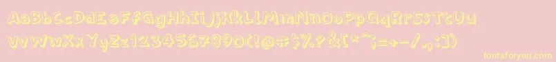 PfamateurShadow Font – Yellow Fonts on Pink Background