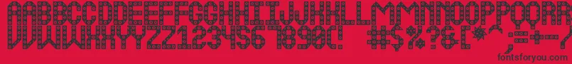 BouldingWorkSt Font – Black Fonts on Red Background