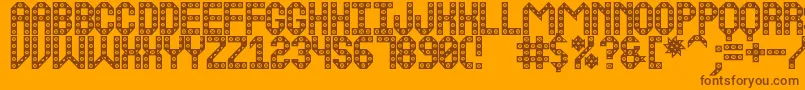 BouldingWorkSt Font – Brown Fonts on Orange Background