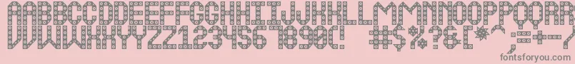 BouldingWorkSt Font – Gray Fonts on Pink Background