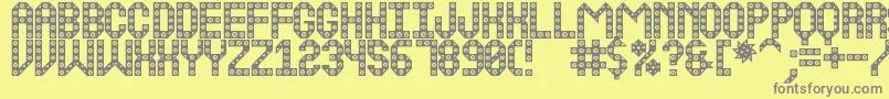 BouldingWorkSt Font – Gray Fonts on Yellow Background