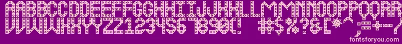 BouldingWorkSt Font – Pink Fonts on Purple Background