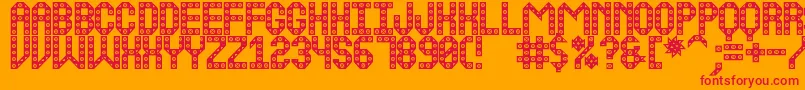 BouldingWorkSt Font – Red Fonts on Orange Background