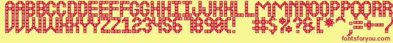 BouldingWorkSt Font – Red Fonts on Yellow Background